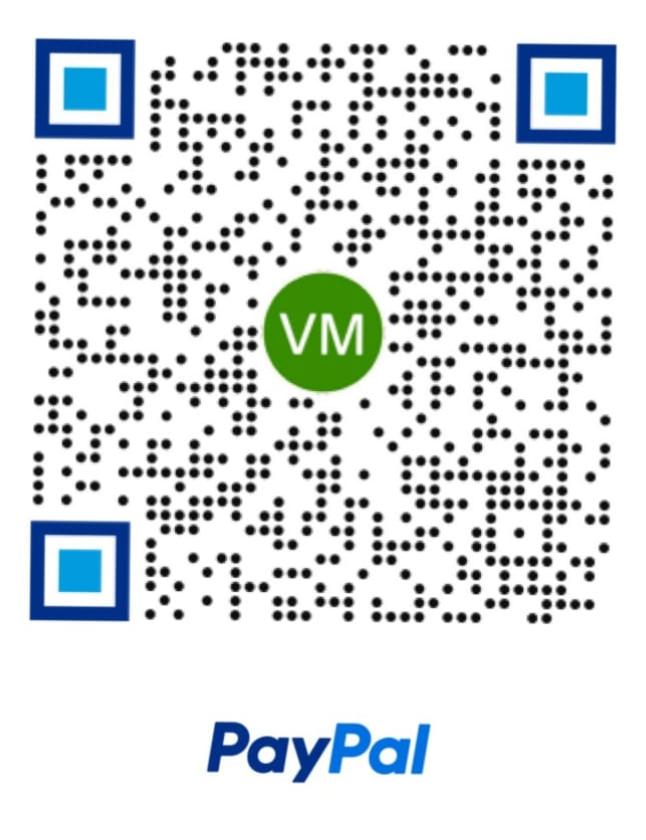 PayPal QR code to donate to HRIM Center